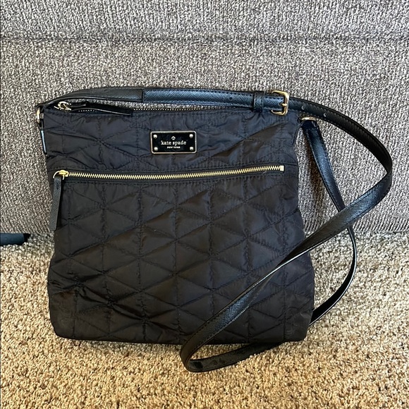 Kate Spade Black Quilted Crossbody with Gold Accents - Picture 1 of 4